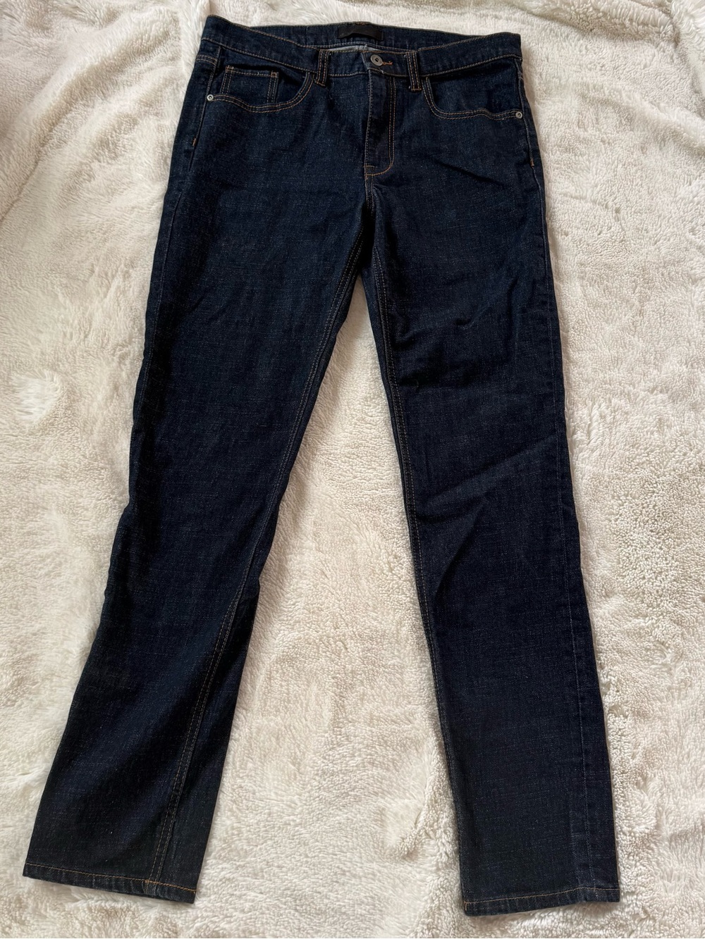 Rail Men’s Dark Blue Stretch Slim Straight Jeans - 33” x 32”